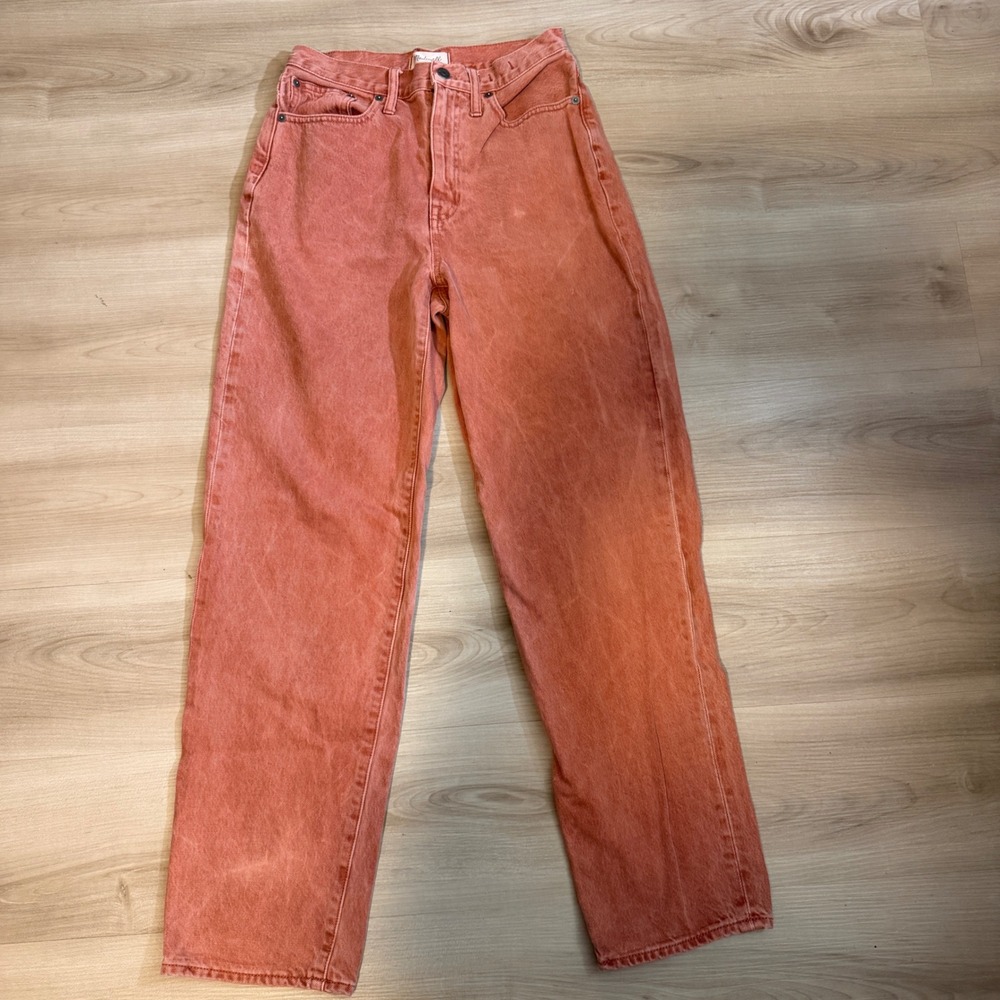 Madewell Baggy Straight Jeans Garment-Dyed Edition 27 Weathered Brick Rigid - Picture 5 of 11